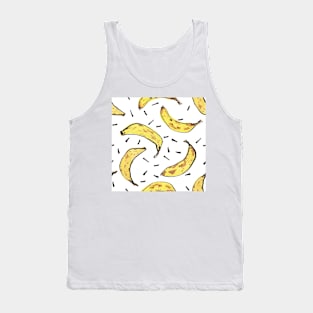 Banana pattern on white Tank Top